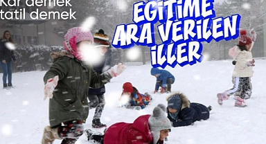 Yoğun kar yağışı etkili oldu: Bazı illerde eğitime 1 günlük kar tatili...