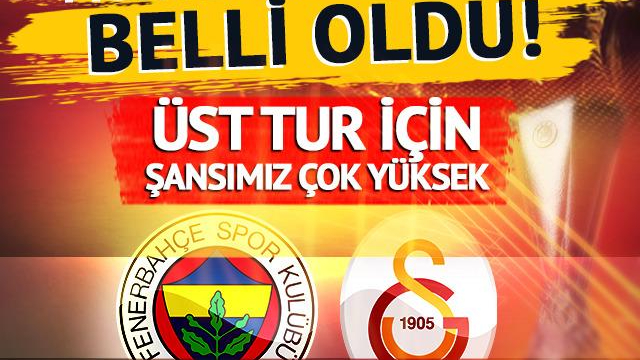 Fenerbahçe ve Galatasaray'ın UEFA Avrupa Ligi'ndeki muhtemel rakipleri belli oldu! Çeyrek final şansımız çok yüksek...