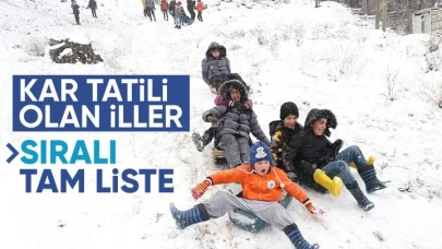 Yoğun Kar Yağışı Nedeniyle Türkiye'nin Dört Bir Yanında Okullar Tatil Edildi