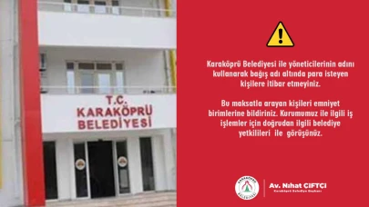 Karaköprü Belediyesi’nden Vatandaşlara Dolandırıcılık Uyarısı