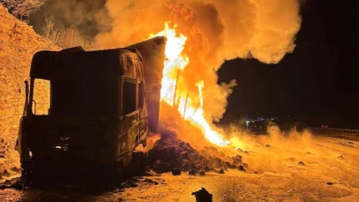 Şanlıurfa’da Seyir Halindeki Tır Alevlere Teslim Oldu!