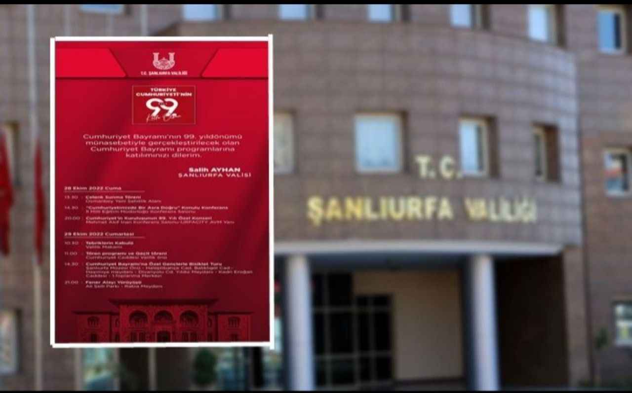 Şanlıurfa’da Cumhuriyet Bayramı kutlama programı belli oldu