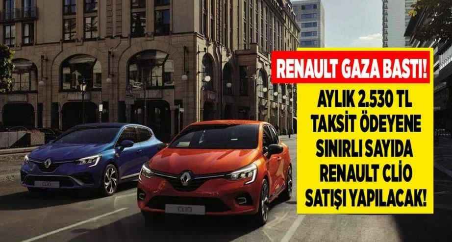 Renault gaza bastı aylık 2.530 TL taksitle sıfır araç sahibi olma imkanı sınırlı sayıda Cilo sizi bekliyor