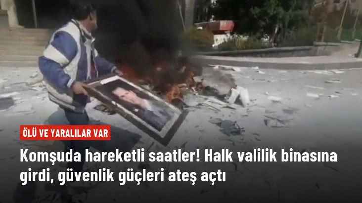 Suriye'de hareketli saatler! Halk valilik binasına girdi, güvenlik güçleri ateş açtı