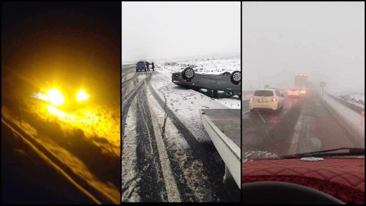 Siverek’te yollar buz pistine döndü, kazalar peş peşe geldi!