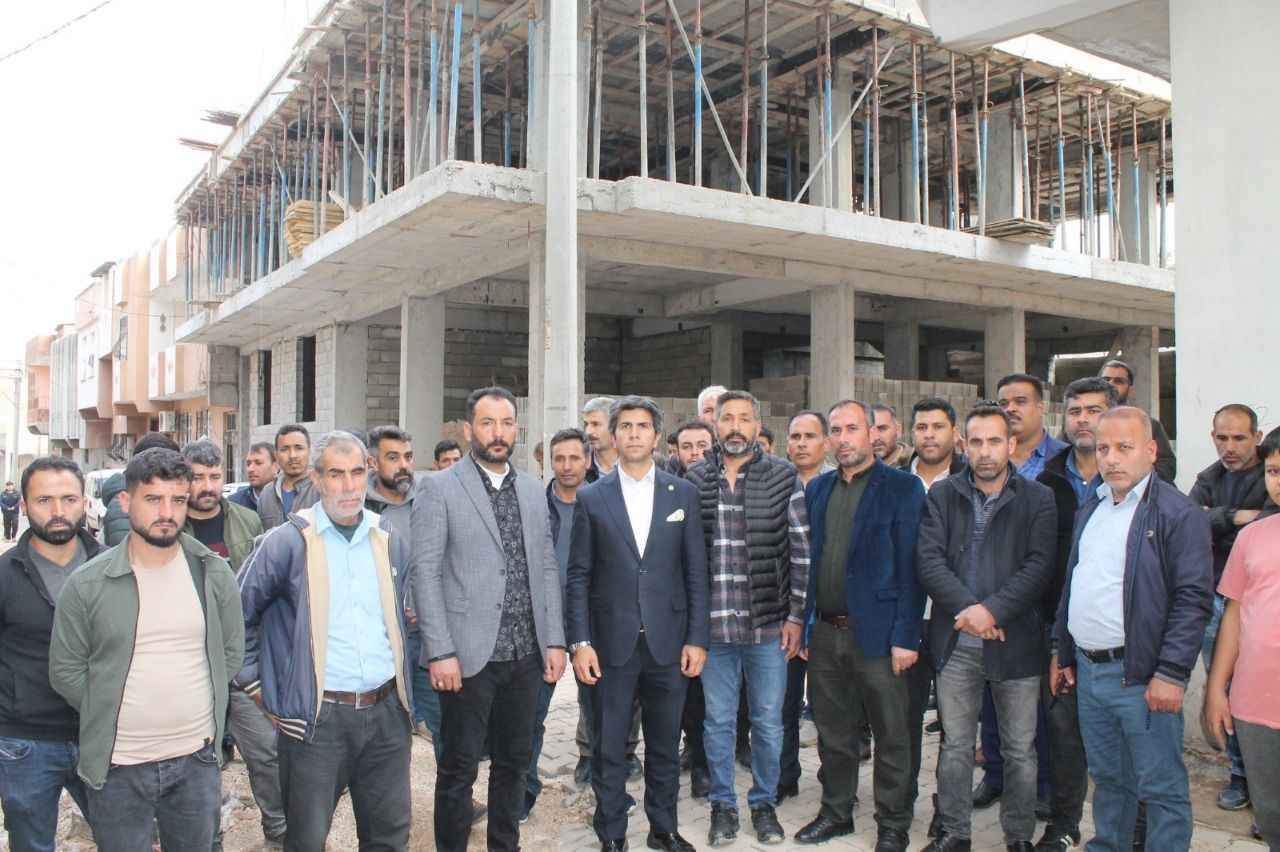 Şanlıurfa'da İnşaat işçilerinin mağduriyetlerini gündeme getirdi