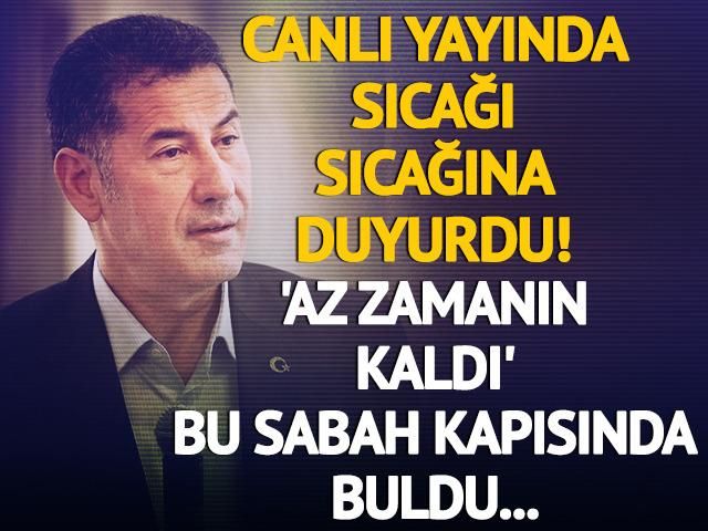 Sinan Oğan canlı yayında sıcağı sıcağına duyurdu! Bu sabah kapısında not buldu: 'Az zamanın kaldı...'