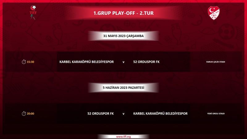 Urfa temsilcisinin play-off yarı final takvimi belli oldu