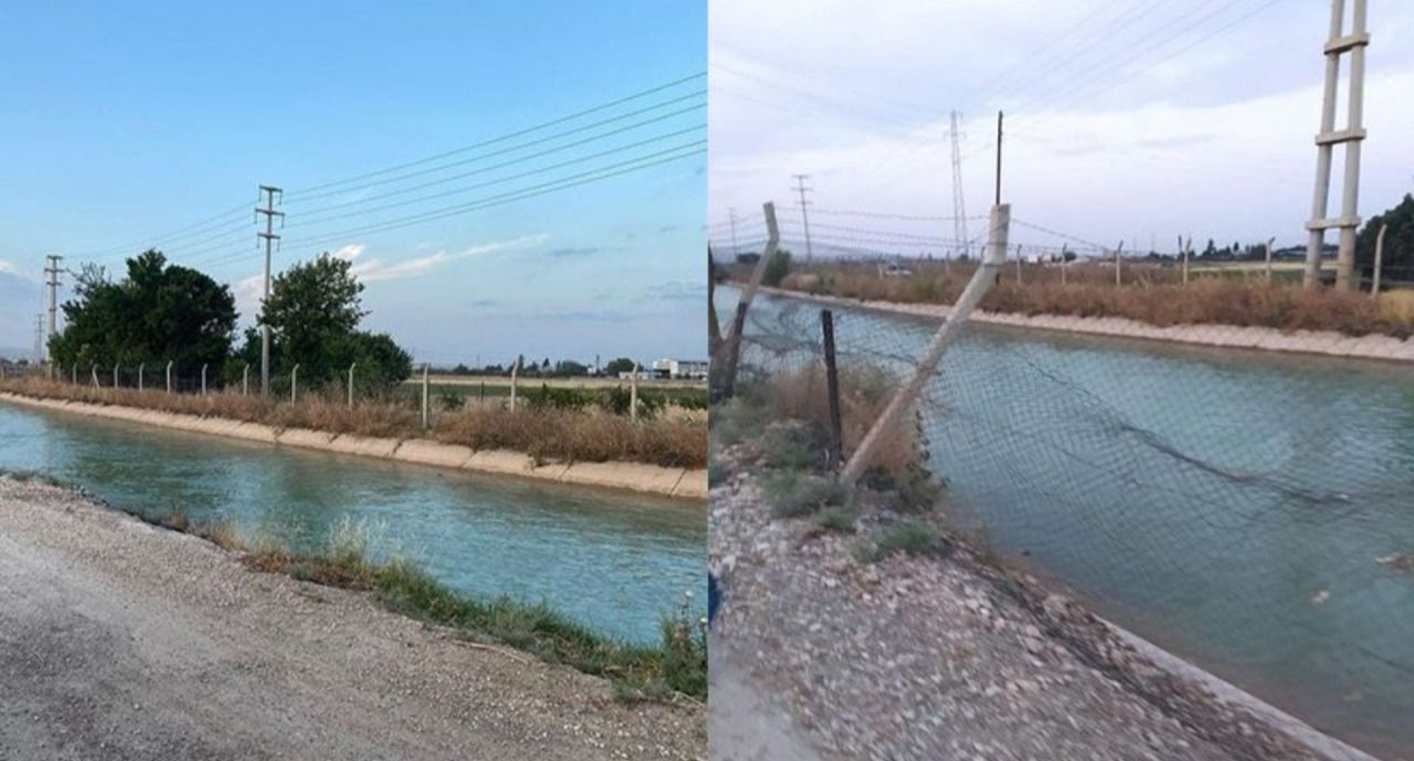 Urfa’da mahalleli selde hasar gören kanaldan tedirgin! Kanalın bir an önce onarılmasını istiyorlar