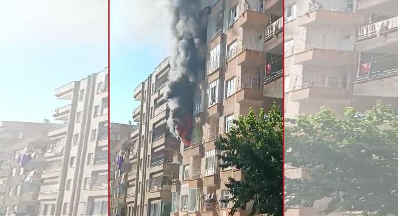 Urfa'da 6 katlı binada korkutan yangın!