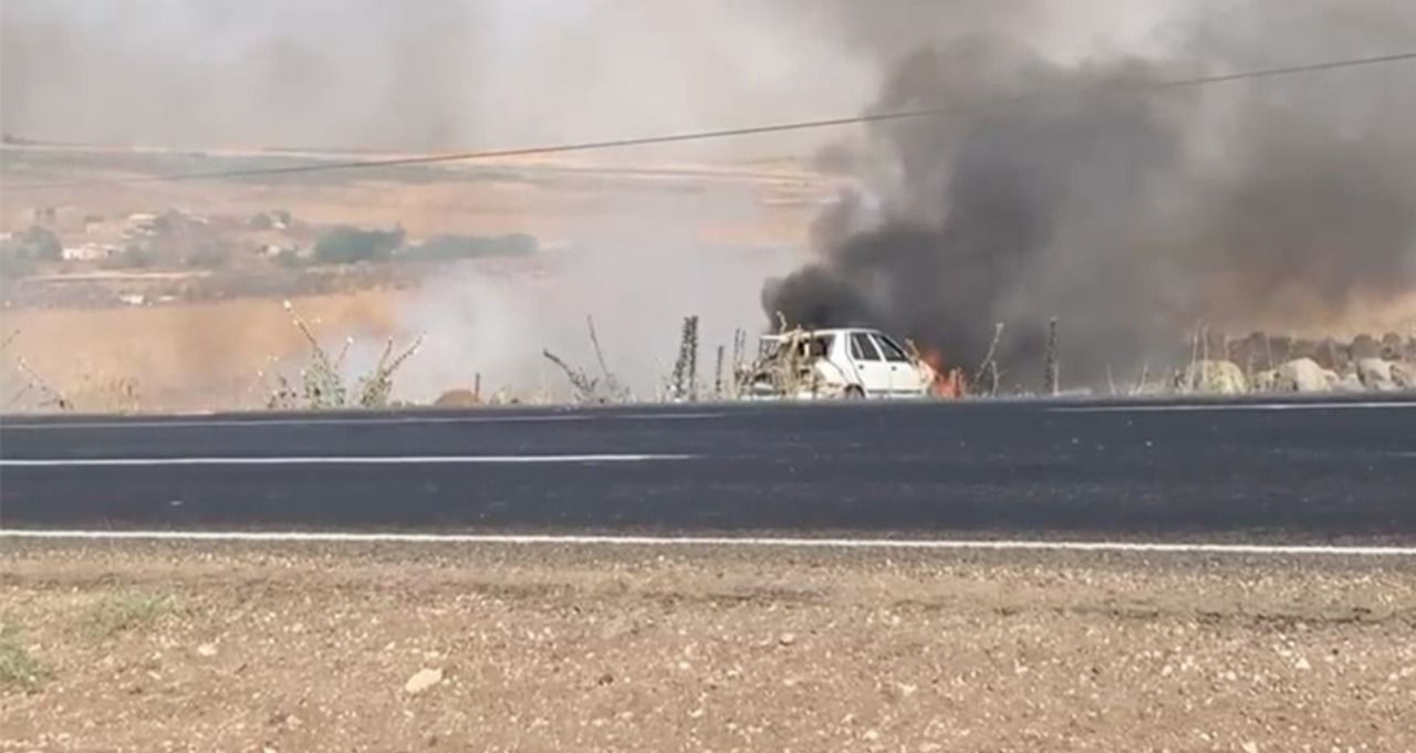 Urfa'daki kazada 2 kişi ağır yaralandı araç küle döndü