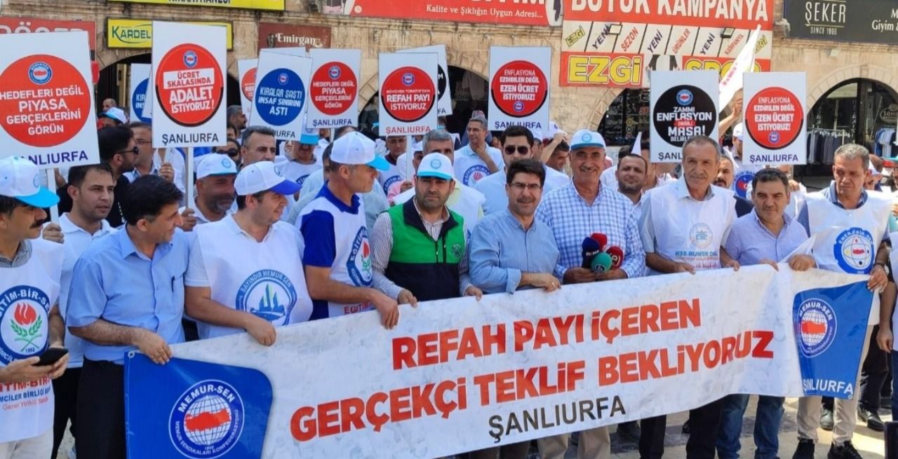 Memur-Sen Şanlıurfa Şubesi’nden zam teklifine protesto