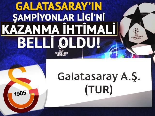 Galatasaray'ın Şampiyonlar Ligi'ni kazanma ihtimali belli oldu! Grubunda bulunan Bayern Münih ise dikkat çekti...