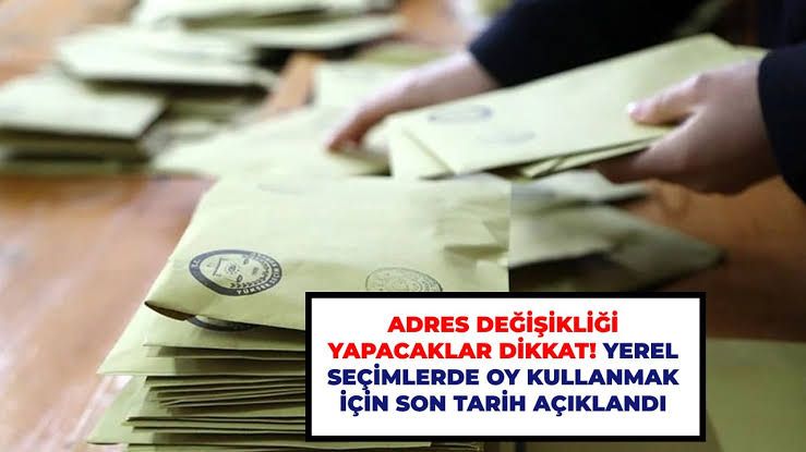 Yerel seçim için adres değişikliğinde son gün 1 Ekim