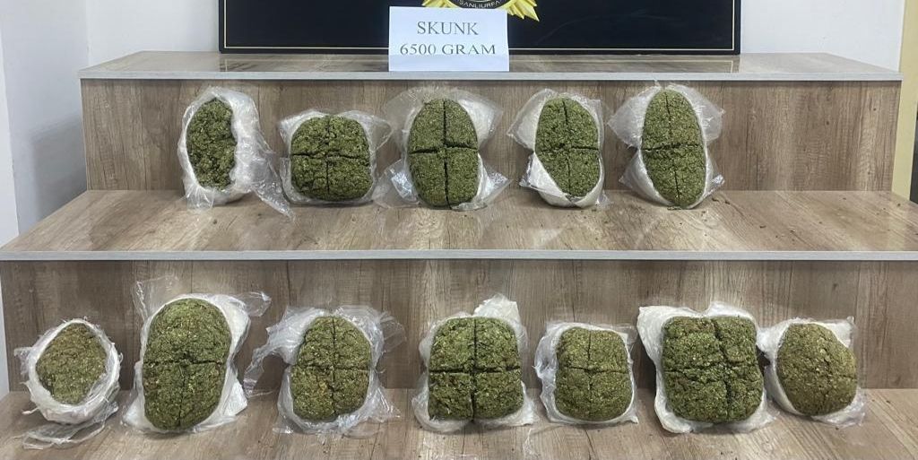 Siverek'te 6 kilo 500 gram skunk ele geçirildi