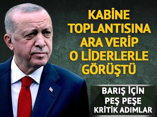 Cumhurbaşkanı Erdoğan, Filistin Devlet Başkanı Mahmud Abbas ve İsrail Cumhurbaşkanı Herzog ile görüştü