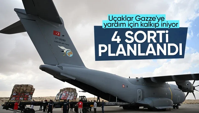 MSB'den Gazze'ye yardım paylaşımı: Malzemeler için 4 sorti planlandı