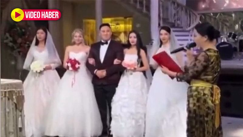 Çoğu Urfalı erkeğin gönlünden geçeni yaptı! 4 gelin 1 damat