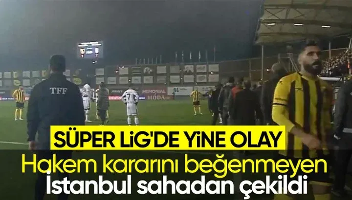 İstanbulspor, Trabzonspor maçında sahadan çekildi!