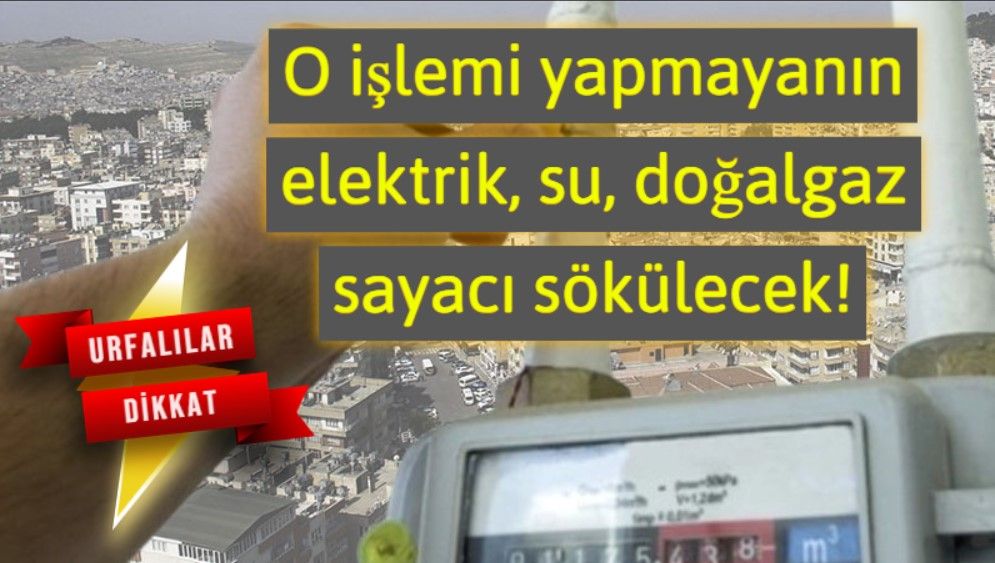 Urfalılar dikkat, son 9 gün ! Yaptırmayanlar için kritik uyarı