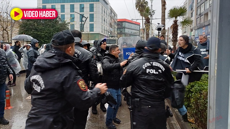 Şanlıurfa'da valilik yasağına rağmen yürüyüş yapan gruba biber gazlı müdahale