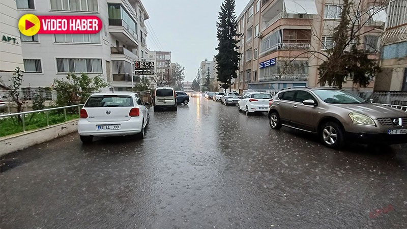 Şanlıurfa’da şiddetli yağış: Aniden bastırdı! Sokaklar dere gibi aktı