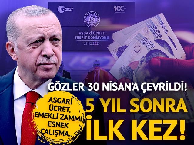 Asgari ücretten emekli maaşı zamlarına… Çalışma Meclisi 5 yıl sonra yeniden toplanıyor! Cumhurbaşkanı Erdoğan 30 Nisan’da açıklayacak