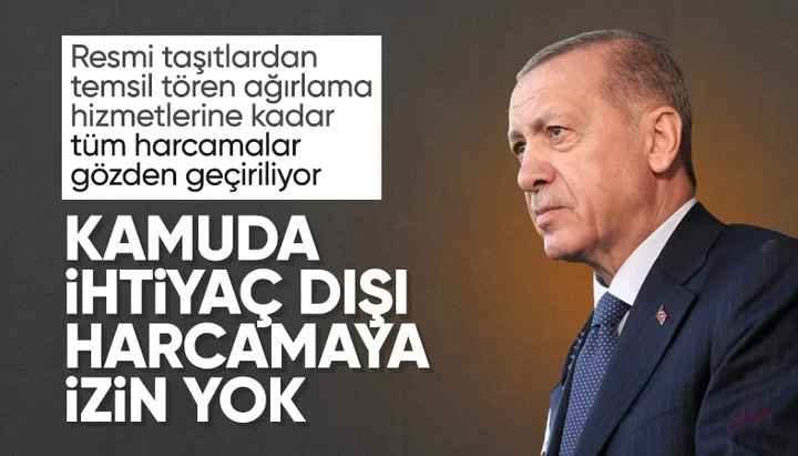 Cumhurbaşkanı Erdoğan'dan kamuda tasarruf mesajı