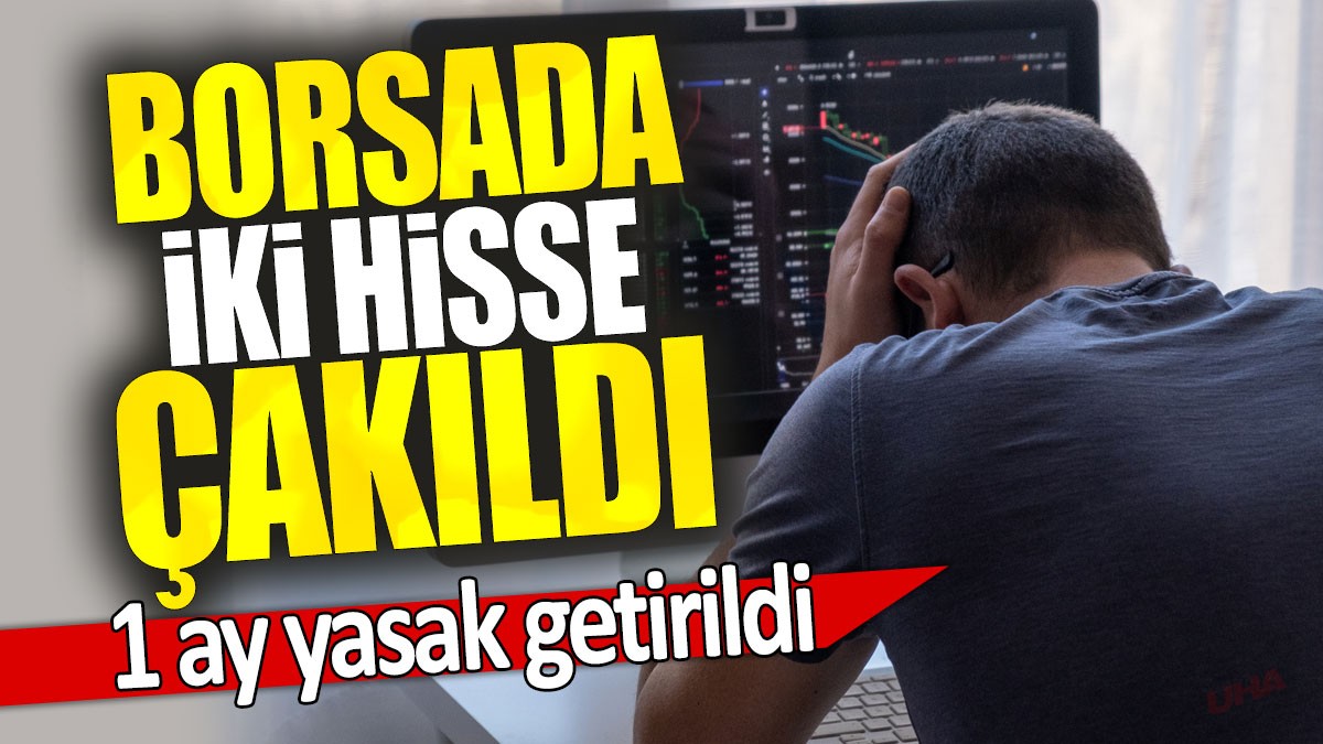 Borsada iki hisse çakıldı: 1 ay yasak getirildi