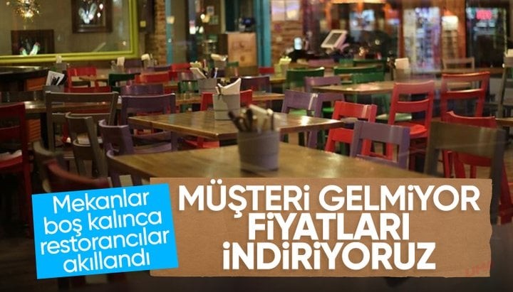 Müşteri sayılarının azaldığı restoran ve kafelere indirim çağrısı