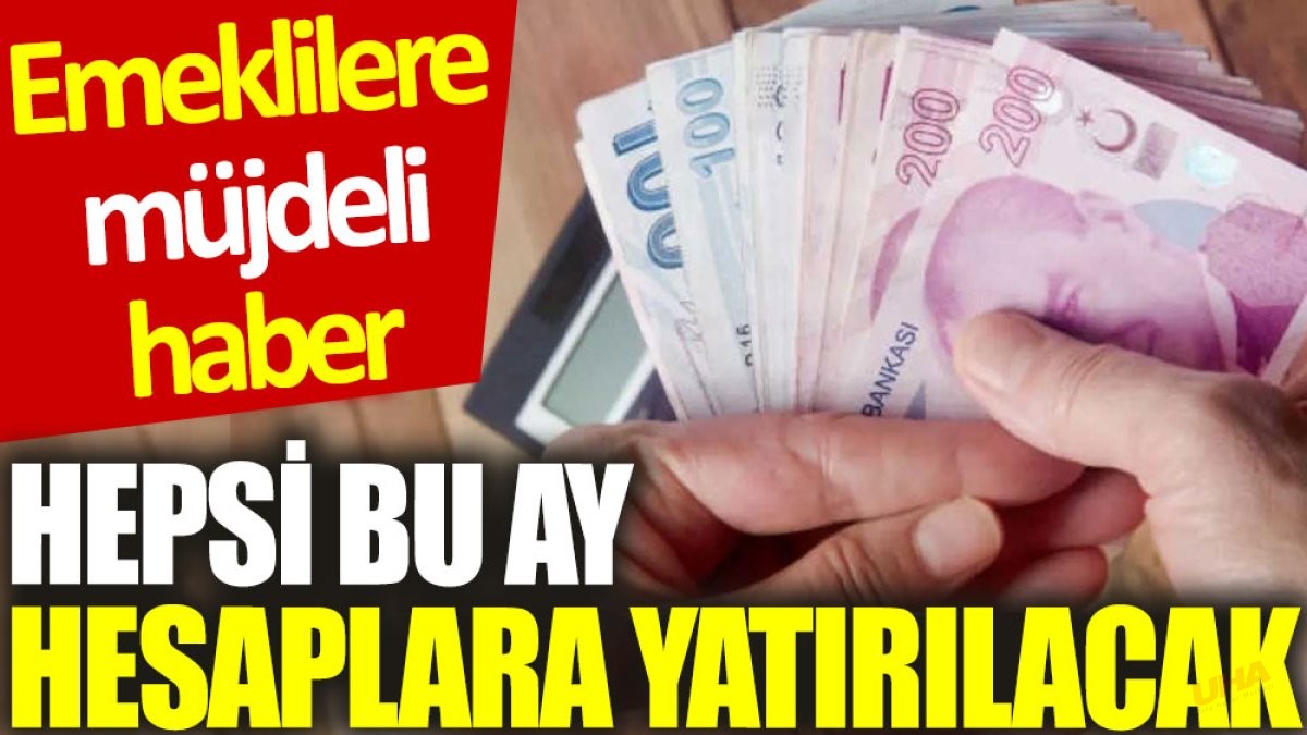 Emeklilere müjdeli haber: Hepsi bu ay hesaplara yatırılacak