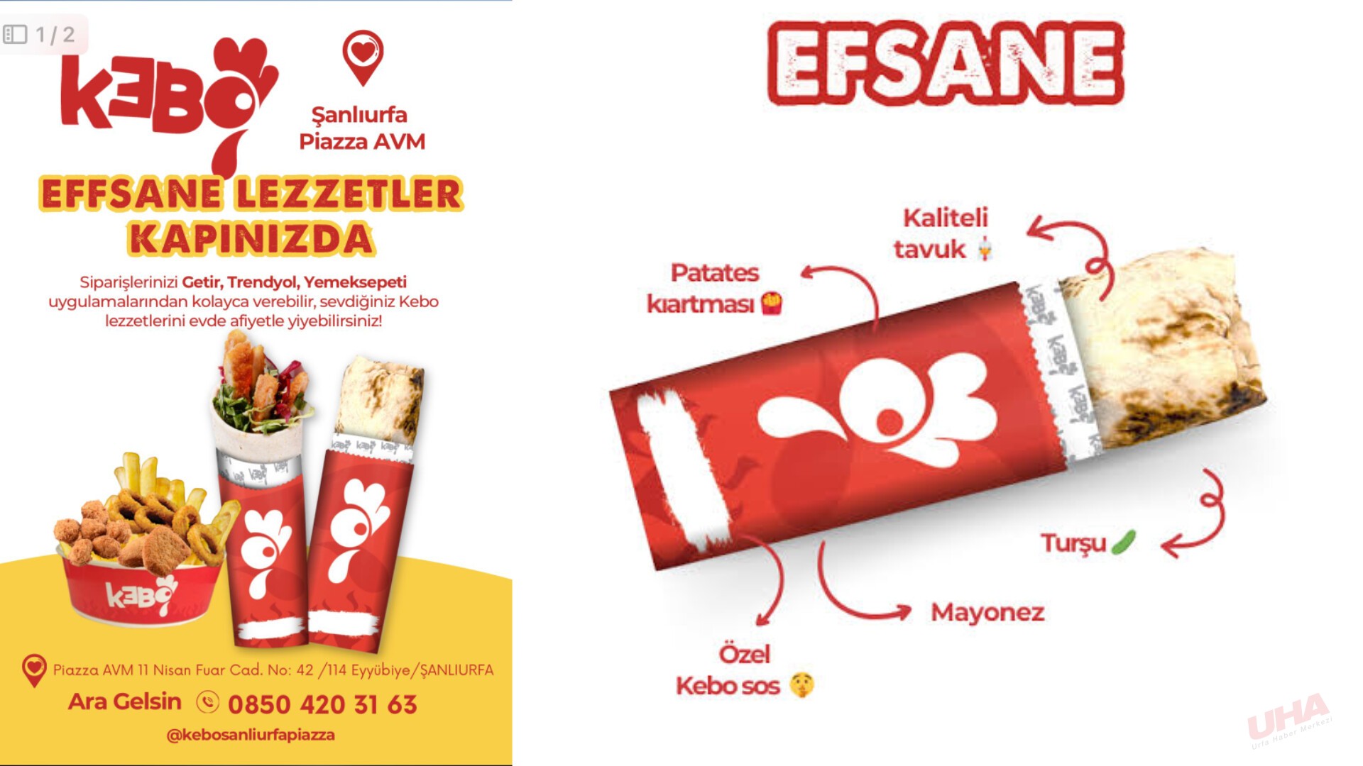 KEBO'dan Efsane Lezzetler Artık Kapınızda! Şanlıurfa'nın Favori Lezzeti, Bir Tık Uzağınızda